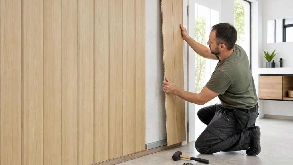 Plastik lambiri montajı ve PVC panel uygulaması