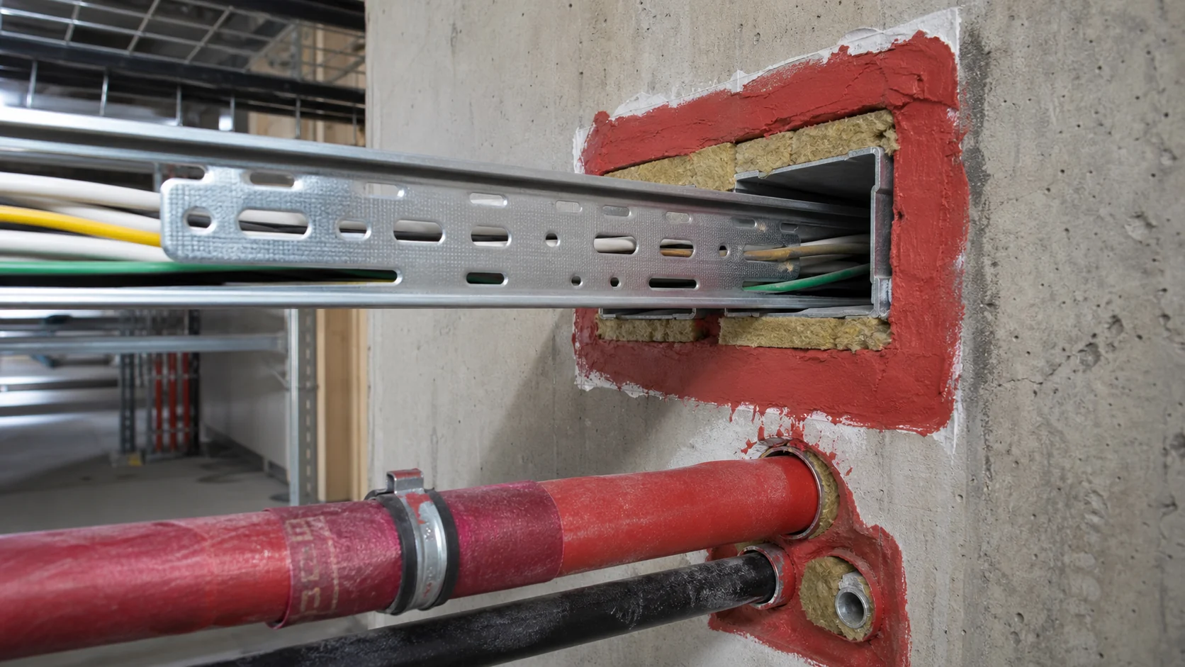 Pasif yangın yalıtımı için kablo tavası ve boru geçişlerinde firestop uygulaması